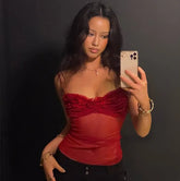 Mesh Frill Cami Top